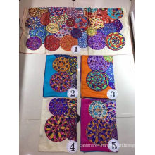 Popular design indian style custom flower printed twill silk scarf